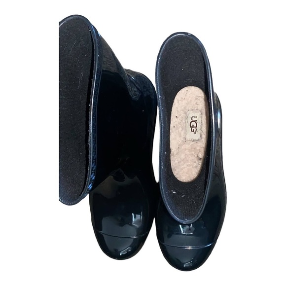 UGG Sienna Waterproof Rain Boots Women's US 10 Shiny Black Rubber - Picture 11 of 12